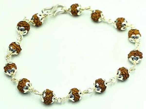 5 Mukhi Silver Rudraksha Bracelet