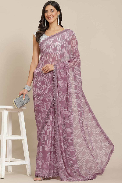 Batik Georgette Saree