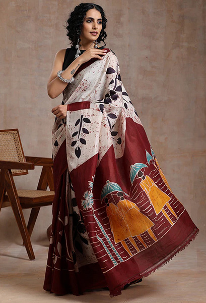 Batik Silk Saree