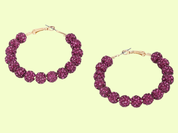 Beaded Hoop Earrings