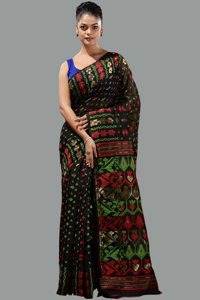 Bengal Jamdani Cotton Silk Saree
