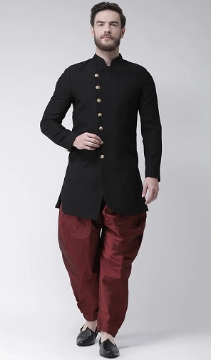 Black Short Sherwani