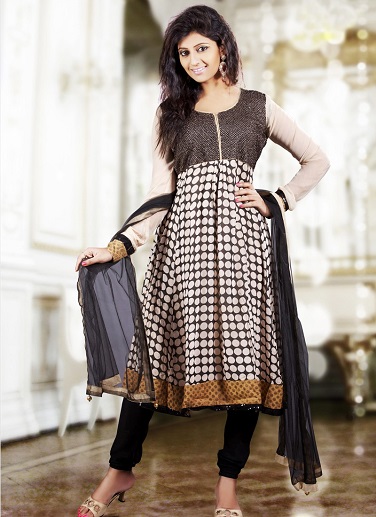 Black and White Salwar Kameez
