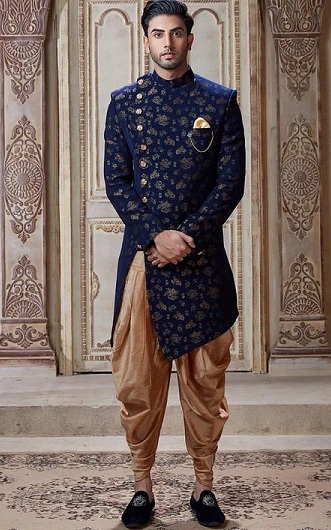 Blue Sherwani For Groom