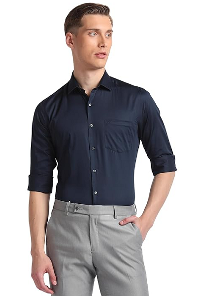Blue Shirt For Grey Pant