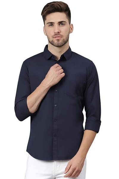 Blue Shirt For White Pants