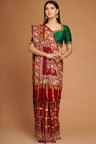 Bridal Gharchola Saree