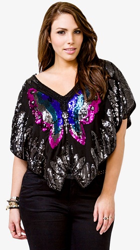 Butterfly Sequin Top
