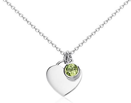 Citrine Birthstone Heart Pendant