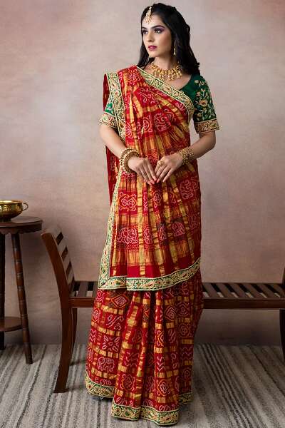 Cotton Gharchola Saree