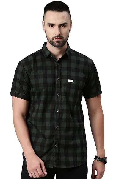 Dark Green Check Shirt And Matching Pants
