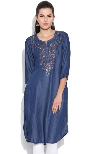Denim Salwar Top