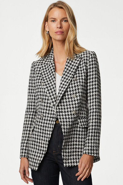 Dogtooth Formal Check Blazer