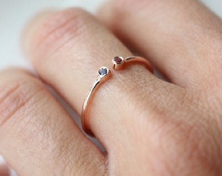 Simple Dual Birthstone Rings