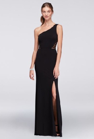 Floor Length One Shoulder Dress