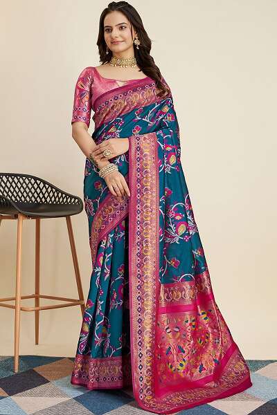 Flower Designed Kanchi Pattu Saree