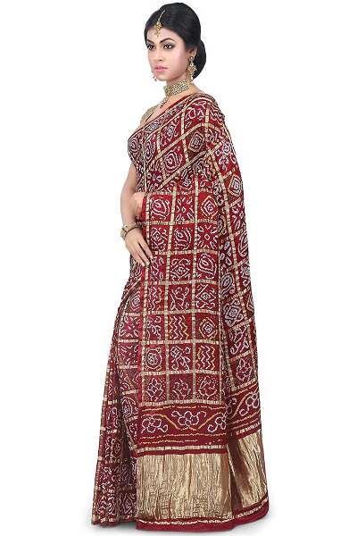 Ghatchola Zari Checks Saree