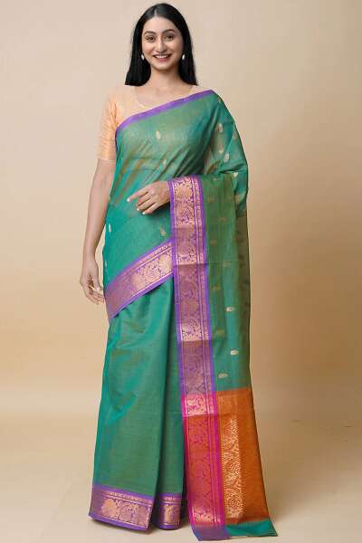 Green Gadwal Allure Saree