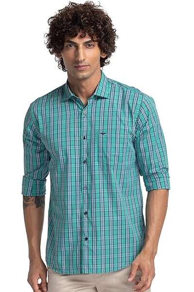 Green Shirt With Cream Pants