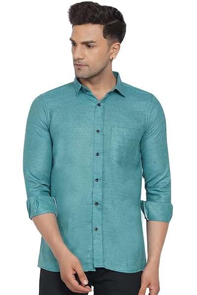 Green Shirt And Black Pants Combination