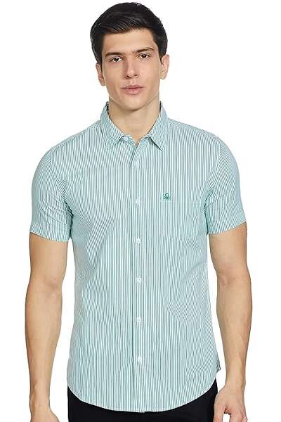 Green Striped Shirt And Matching Pants