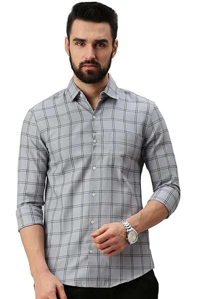 Grey Check Shirt And Matching Pant