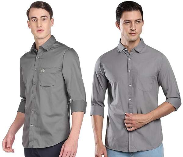 Grey Shirts Combo For Blue Pants