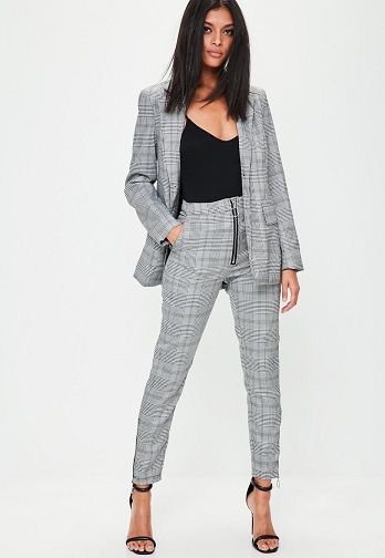 Grey Checkered Pants