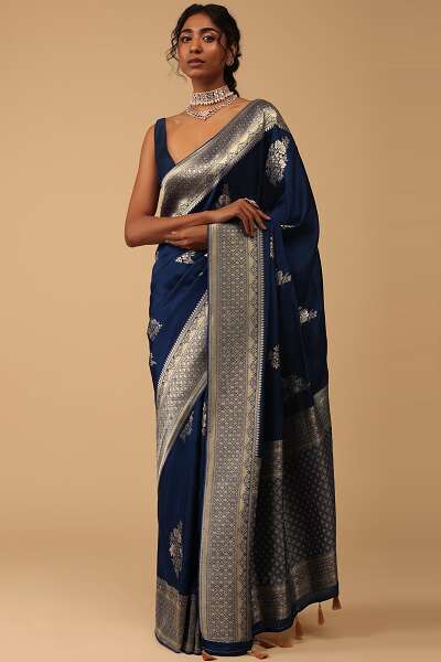 Indigo Silk Saree