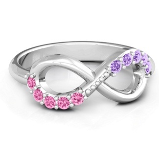 Infinity Birthstone Rings