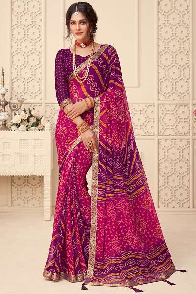 Jodhpuri Bandhej Saree