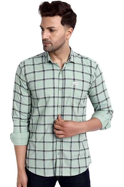 Light Green Check Shirt Matching Pant