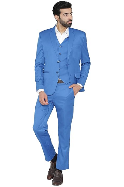 Matching Shirt With Sky Blue Coat And Pants