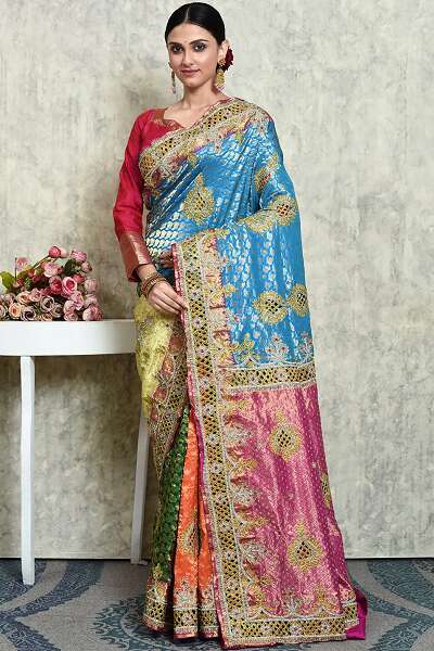 Multi Color Model Kanchipattu Saree