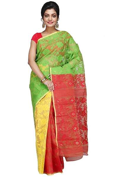 Multi Colour Dhakai Jamdani Saree