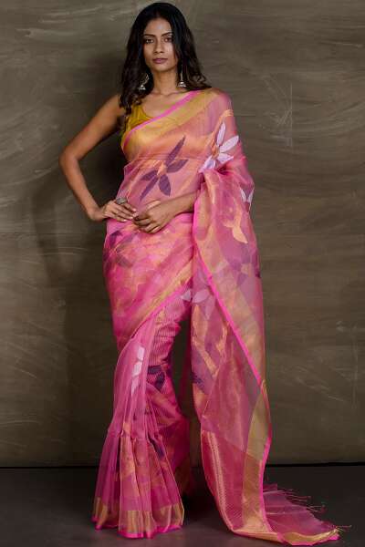 Muslin Silk Jamdani Sari