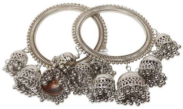 Oxidised Bangles With Jhumka