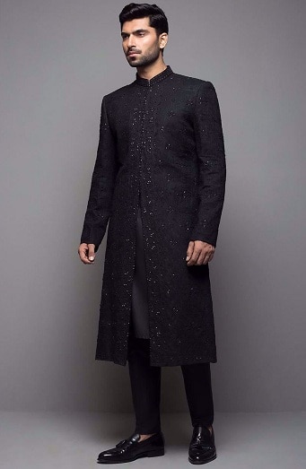 Pakistani Black Sherwani