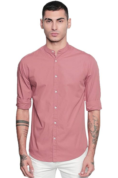 Pink Shirt White Pant Combination