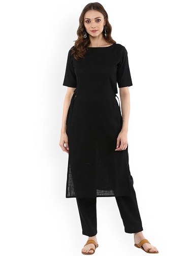 Plain Black Salwar Suit