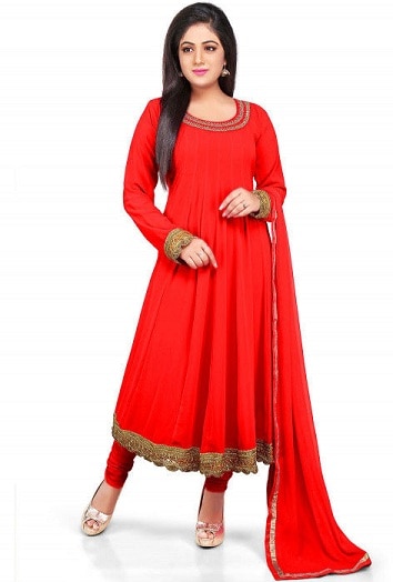 Plain Salwar Kameez Designs With Borders