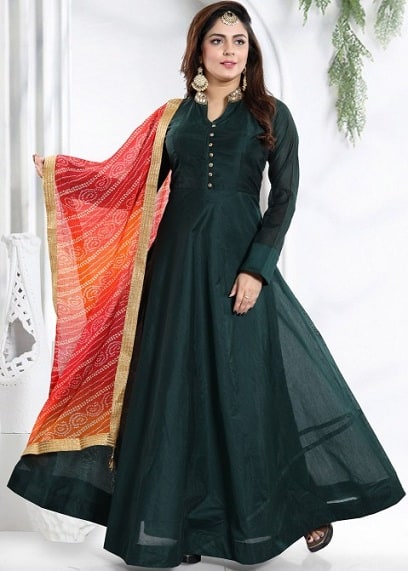 Plain Silk Salwar Suit