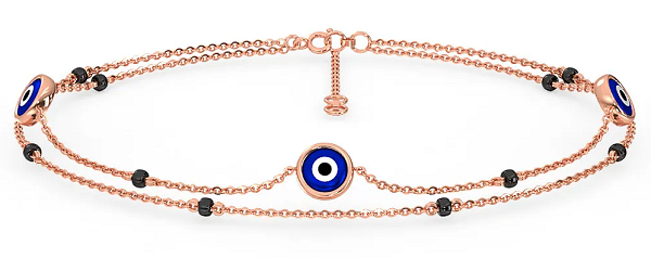 Rose Gold Evil Eye Anklet