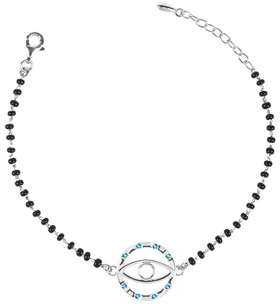 Silver Evil Eye Mangalsutra Bracelet