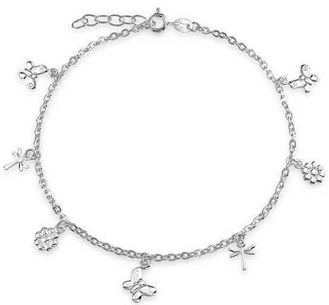 Sparkling Silver Anklet