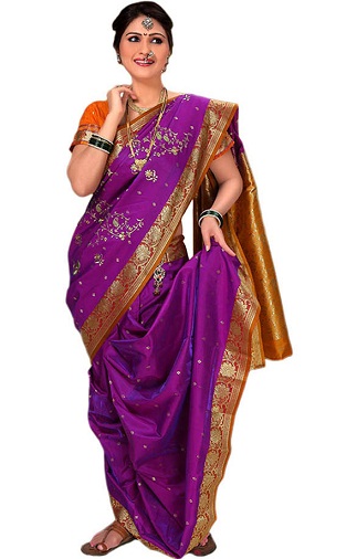 The Cotton Blend Nauvari Saree