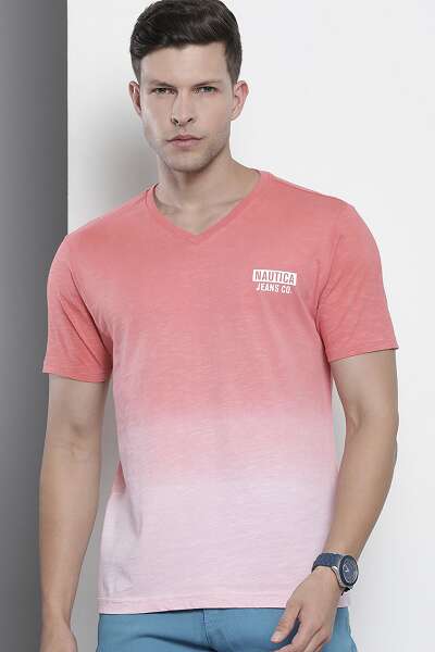 Tie Dye V Neck T Shirt