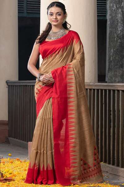 Tussar Jamdani Sari