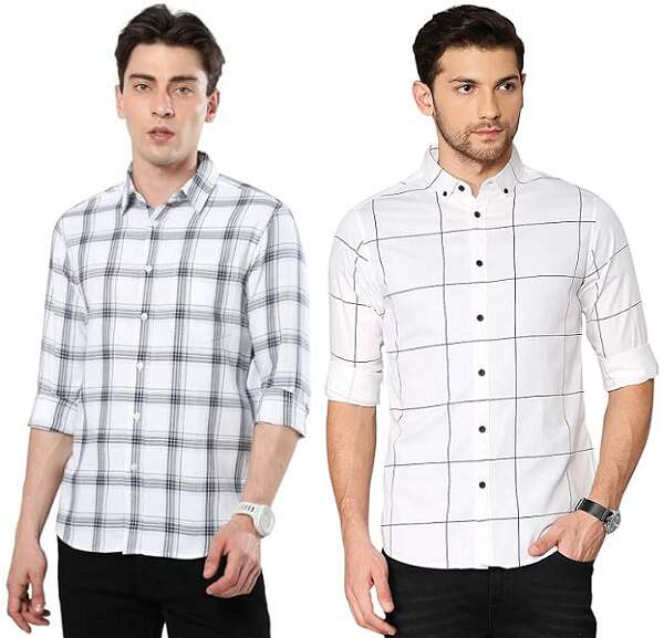 White Checked Shirt And Matching Pants
