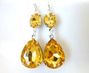 Yellow Topaz Birthstone Earring